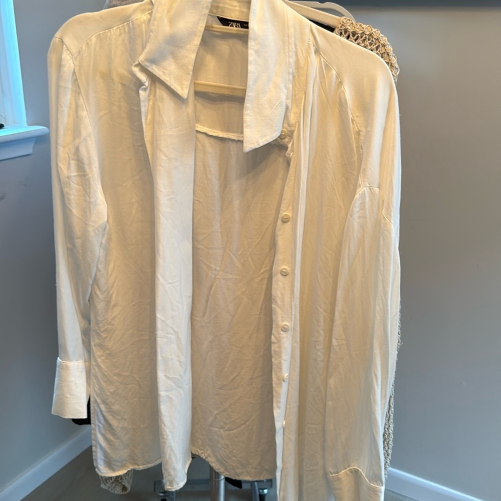 White ZARA blouse